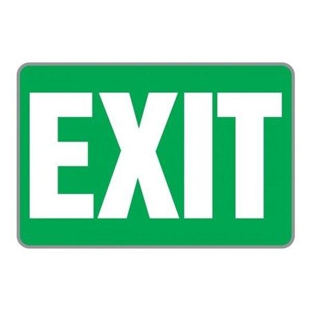 Accuform Exit Sign, Plastic, 12 in W, 8 in H PSP107
